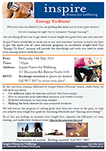 Energy To Burn - Inspire Fitness Members' Seminar, May 2014
